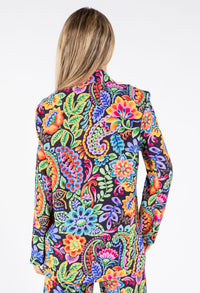 Floral Print Open Blazer