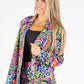 Floral Print Open Blazer