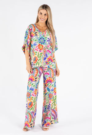 Floral Straight Leg Trousers