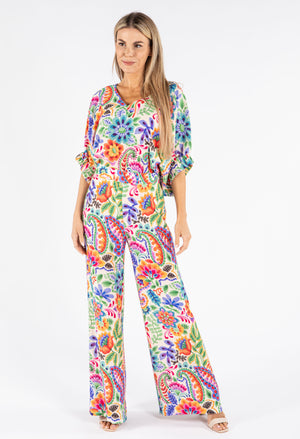 Floral Straight Leg Trousers