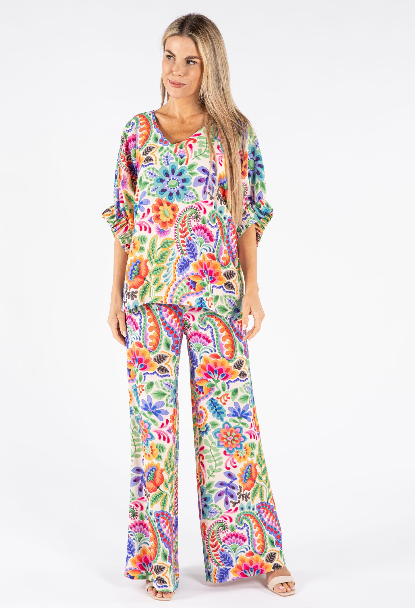 Floral Print Tunic Blouse