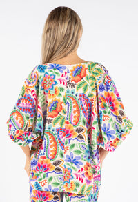 Floral Print Tunic Blouse
