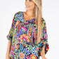 Floral Print Tunic Blouse