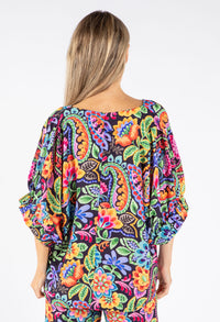 Floral Print Tunic Blouse