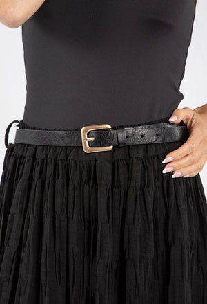 Square Gold Buckle Belt