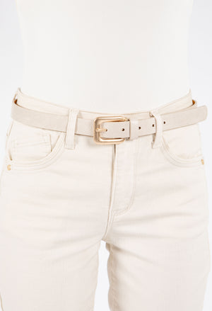 Square Gold Buckle Belt