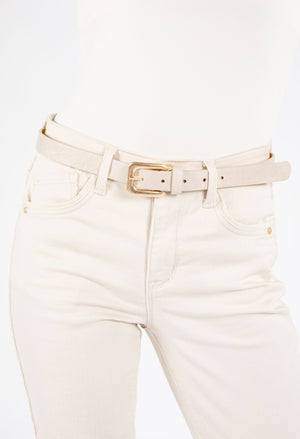 Square Gold Buckle Belt
