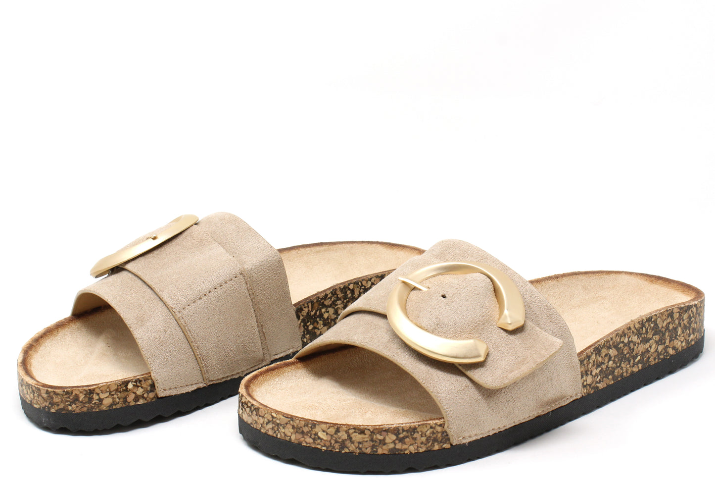Soft Gold Buckle Slides