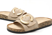 Soft Gold Buckle Slides