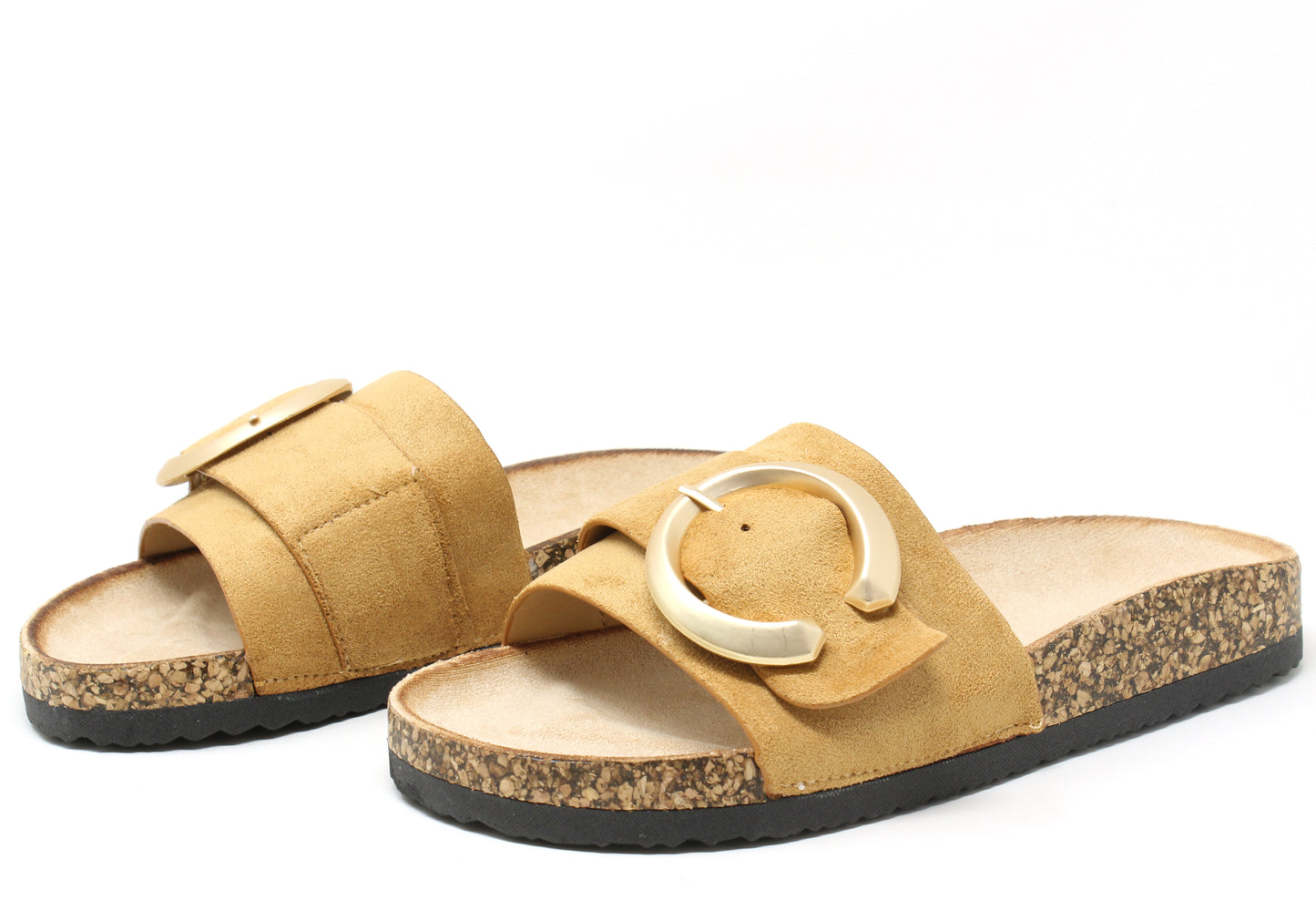 Soft Gold Buckle Slides