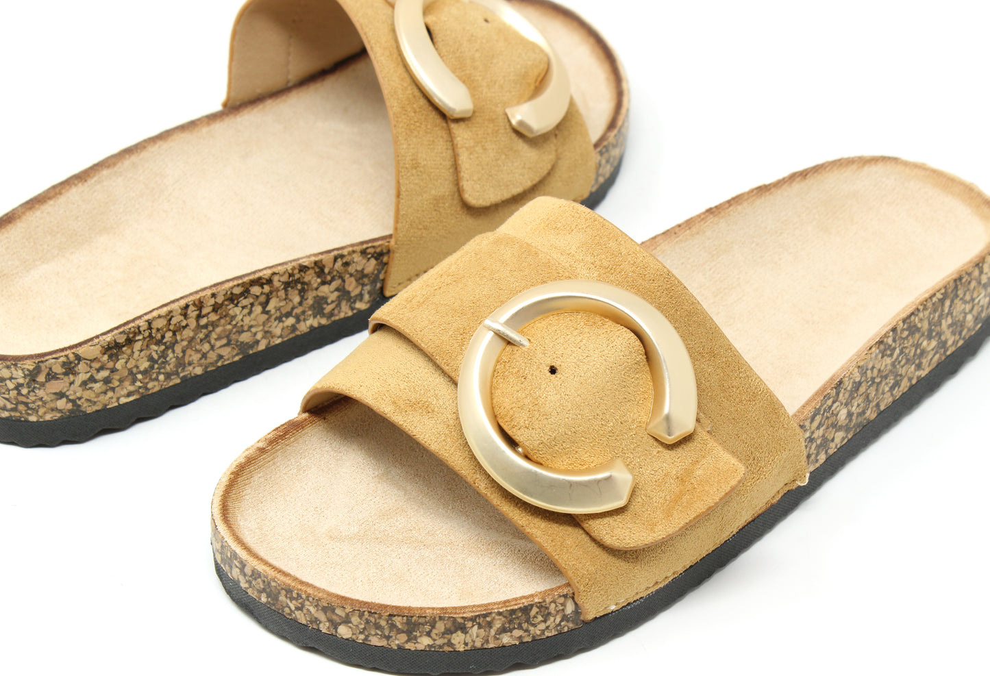 Soft Gold Buckle Slides