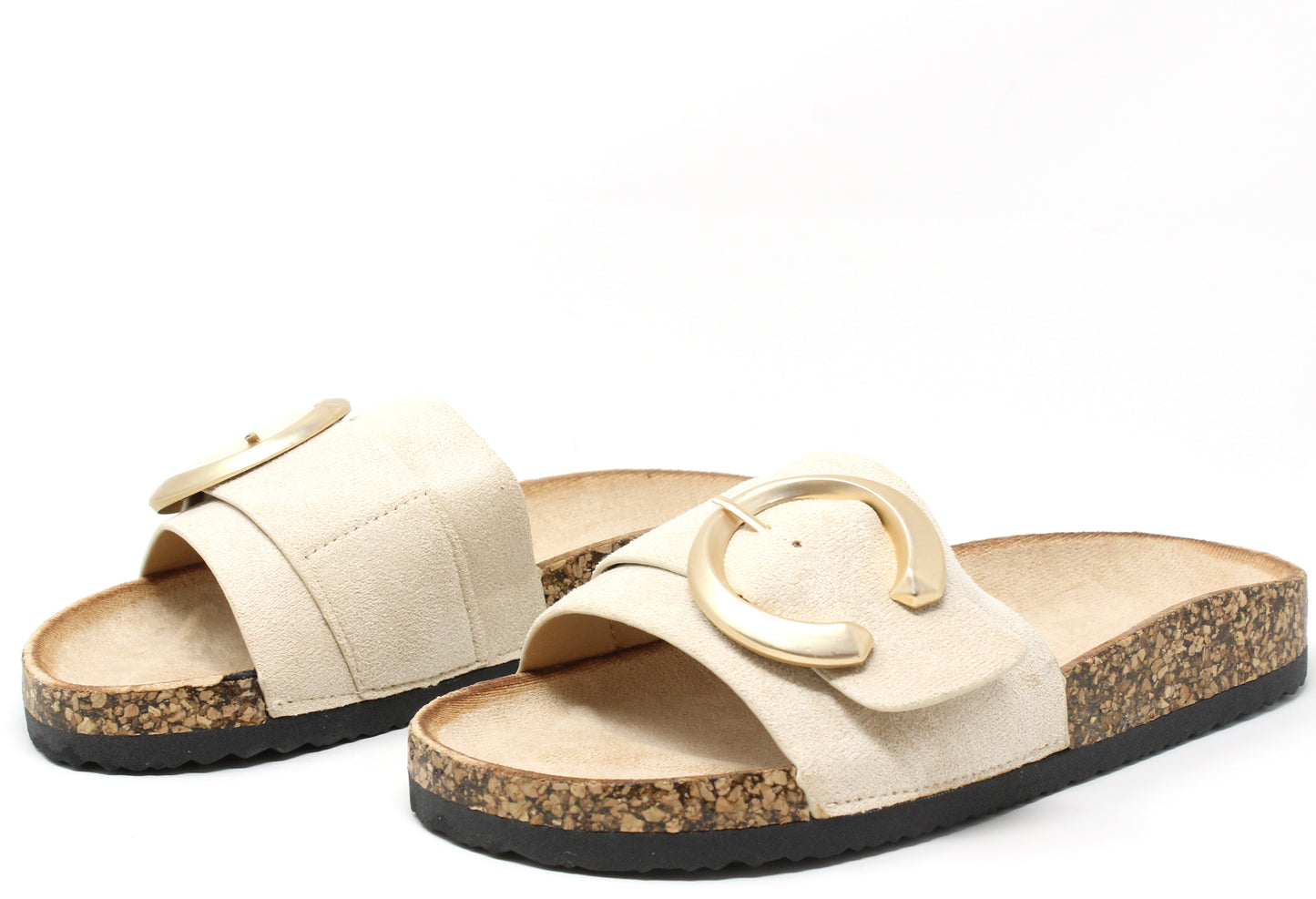 Soft Gold Buckle Slides