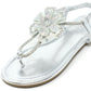 Diamante Flower Sandals