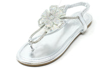 Diamante Flower Sandals