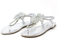 Diamante Flower Sandals