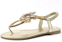 Diamante Flower Sandals