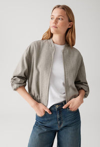 Jalea Herringbone Bomber Jacket