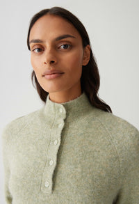 Opus Plutton Slim Knitted Jumper in Wool Mohair Mix