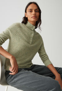 Opus Plutton Slim Knitted Jumper in Wool Mohair Mix