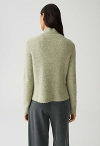 Opus Plutton Slim Knitted Jumper in Wool Mohair Mix