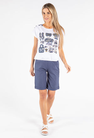 Pull On Light Stripe Shorts
