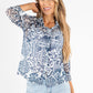 Sheer Antique Print Blouse