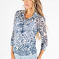 Sheer Antique Print Blouse