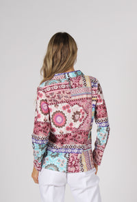 Patchwork Buttoned Up Top