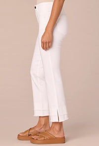 "Ab"solution Mid-Rise Flare Jeans with Double Layer Fray Hem