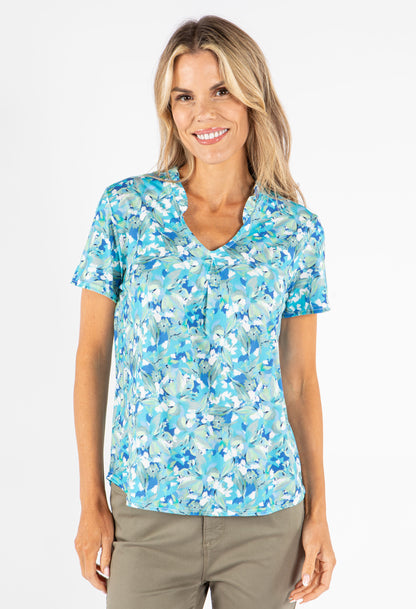 Floral Print V-Neck Top