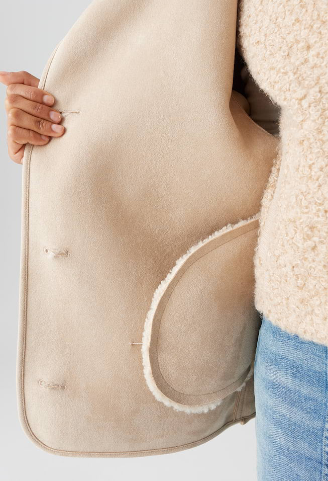 Hafine Regular soft teddy jacket