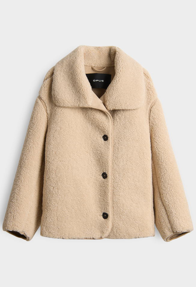 Hafine Regular soft teddy jacket