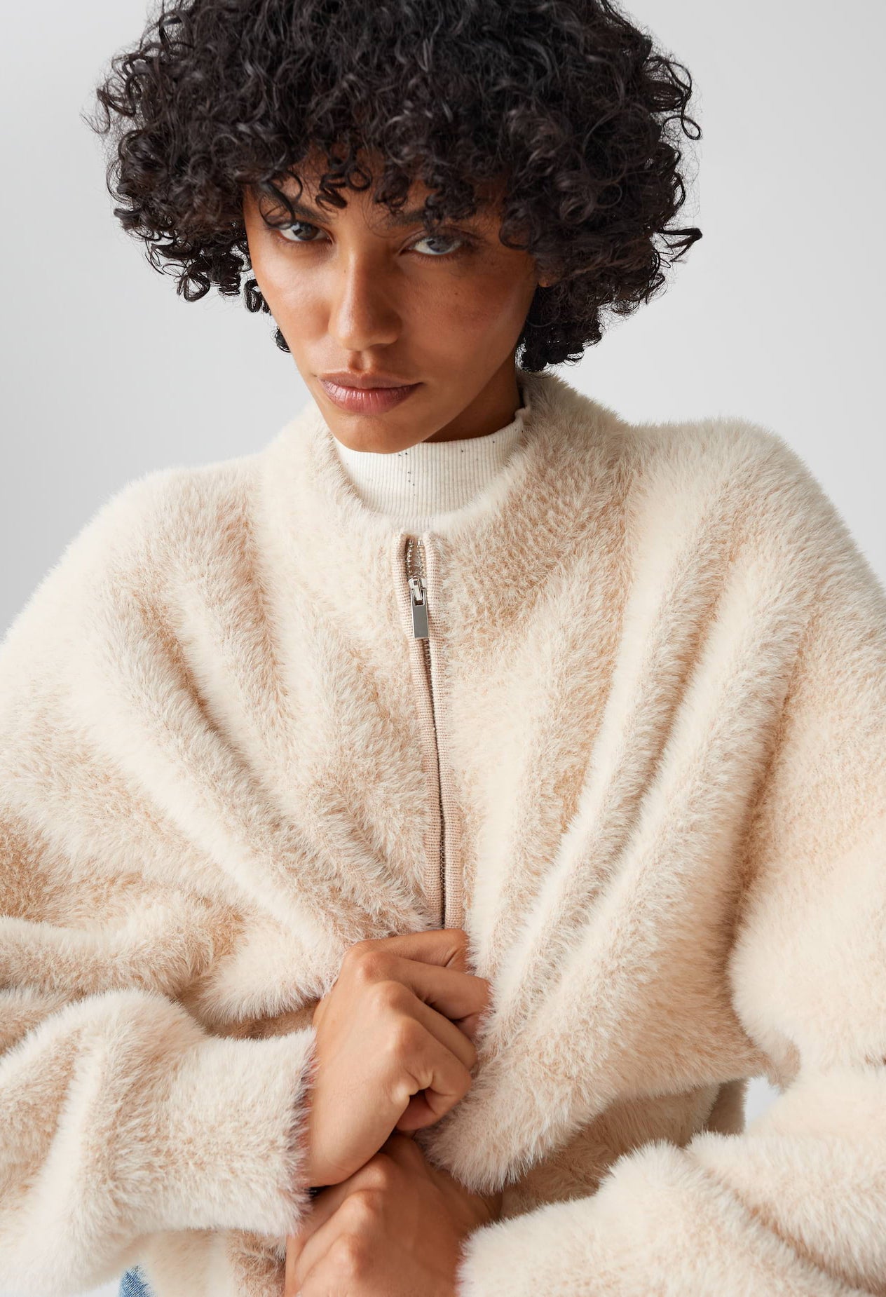 Dores Knitted Fur Look Cardigan