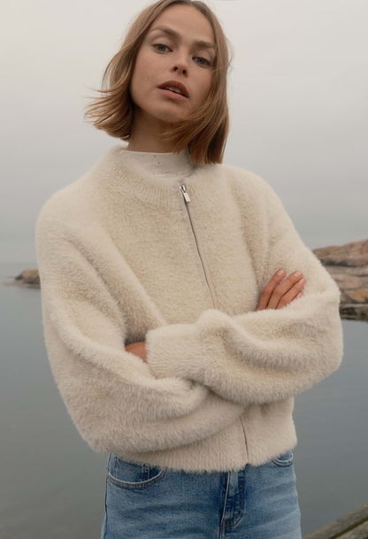 Dores Knitted Fur Look Cardigan