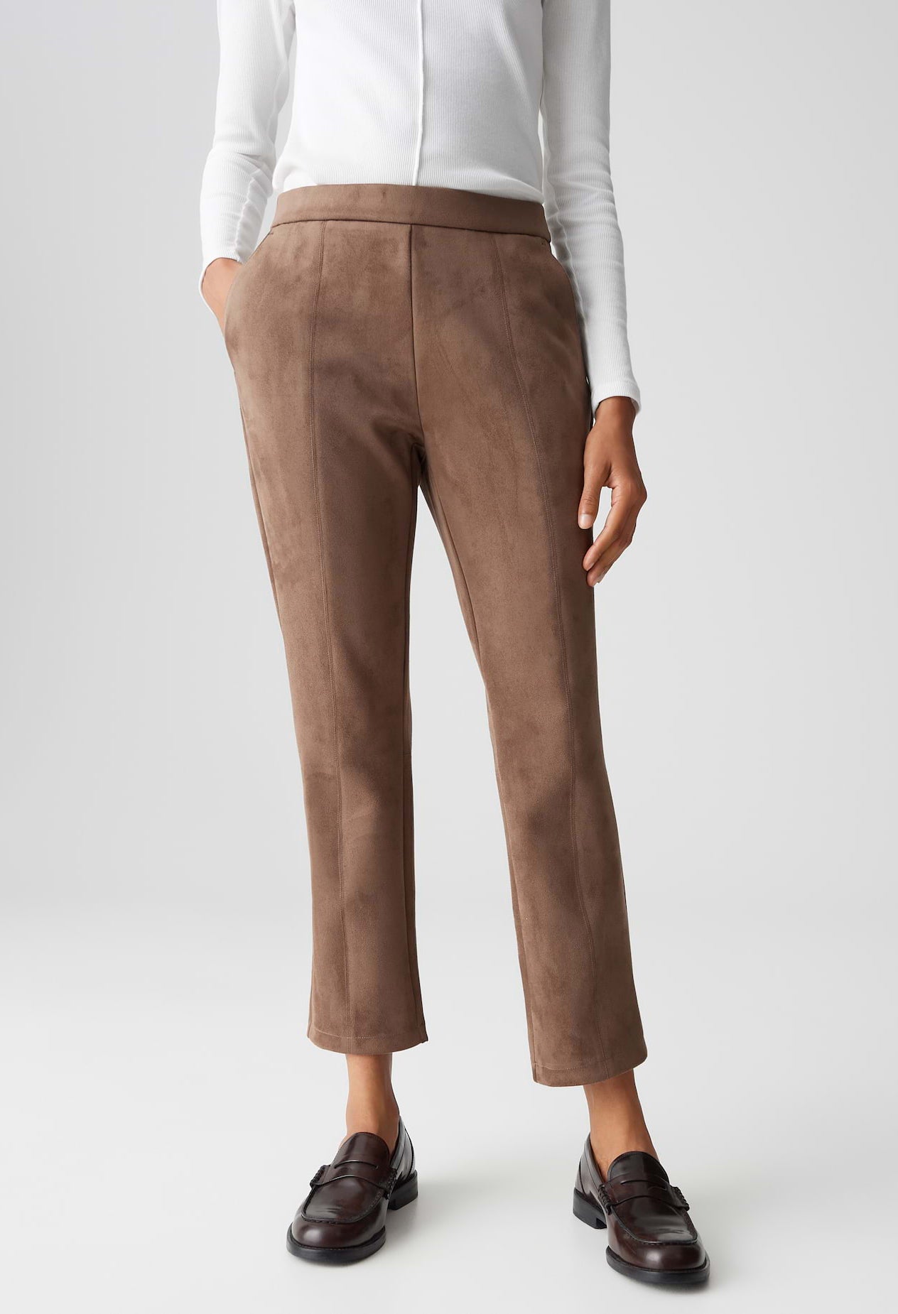 Elvina Cozy Faux Suede Trousers