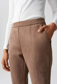 Elvina Cozy Faux Suede Trousers