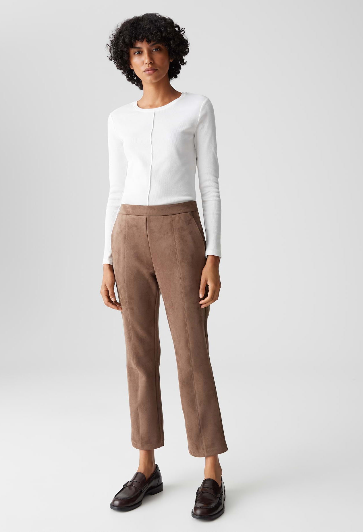 Elvina Cozy Faux Suede Trousers