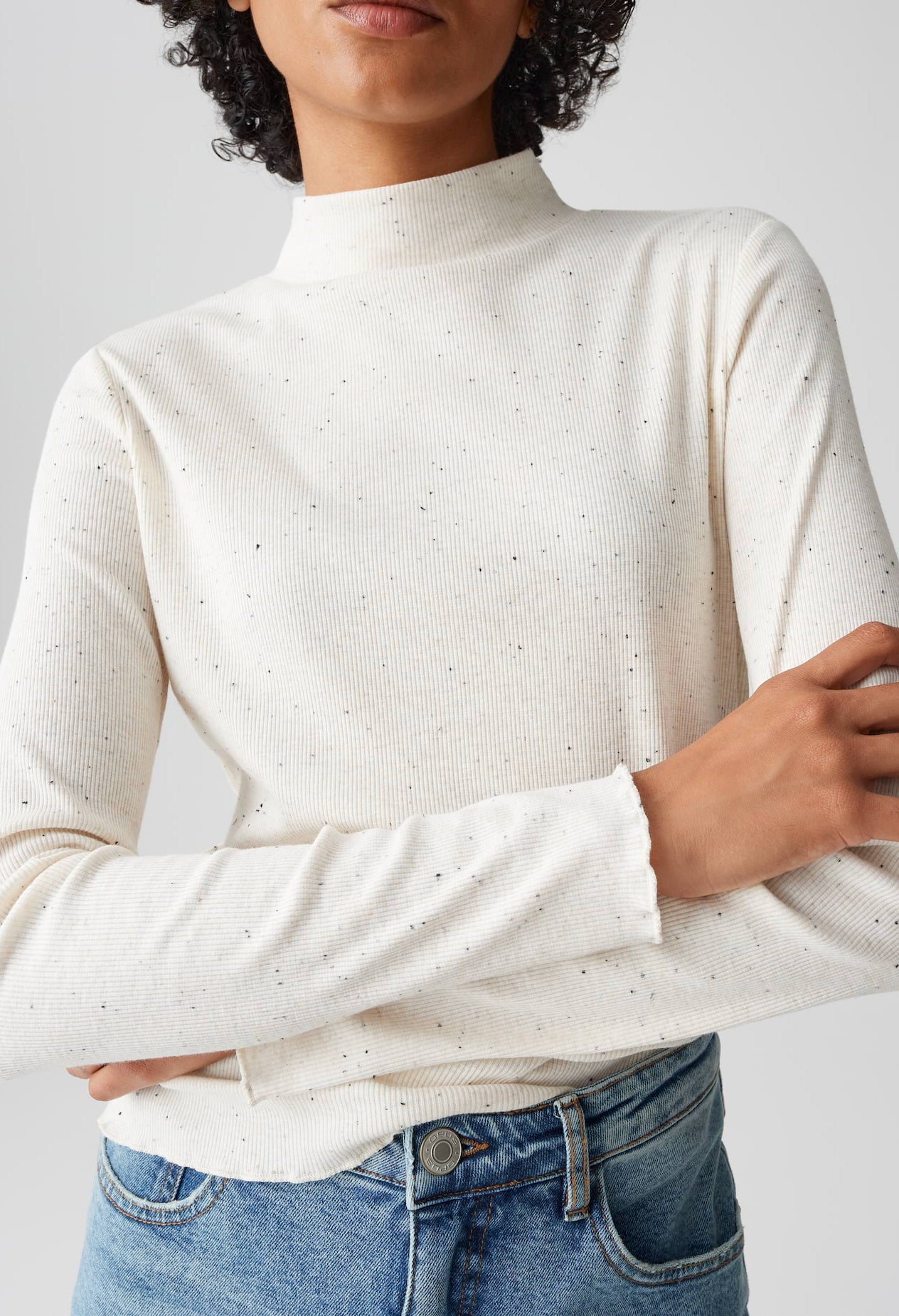 Suhanna Curly Slim ribbed Top