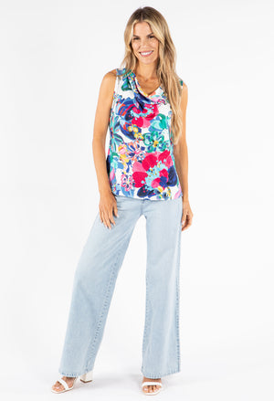 Cowl Neck Sleeveless Top