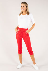 Pull-On Linen Capris