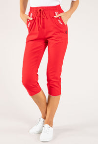 Pull-On Linen Capris