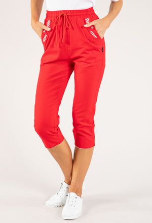 Pull-On Linen Capris
