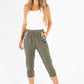 Pull-On Linen Capris