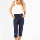Pull-On Linen Capris