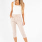 Pull-On Linen Capris