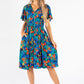 Shirred Waist Floral Dress