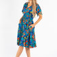 Shirred Waist Floral Dress