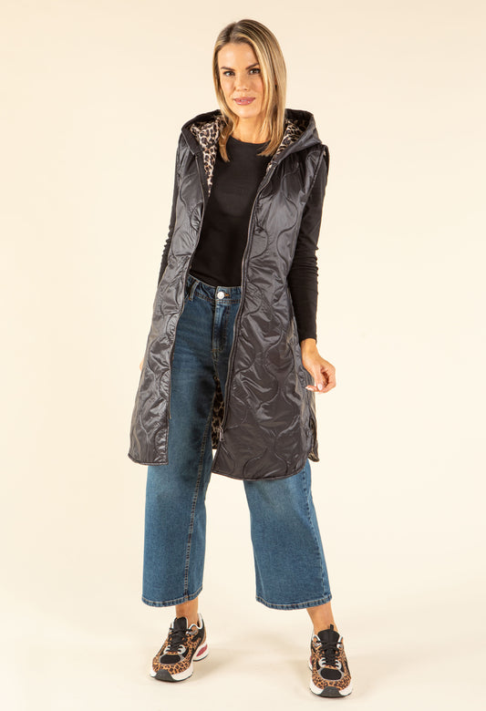 Longline Quilted Gilet