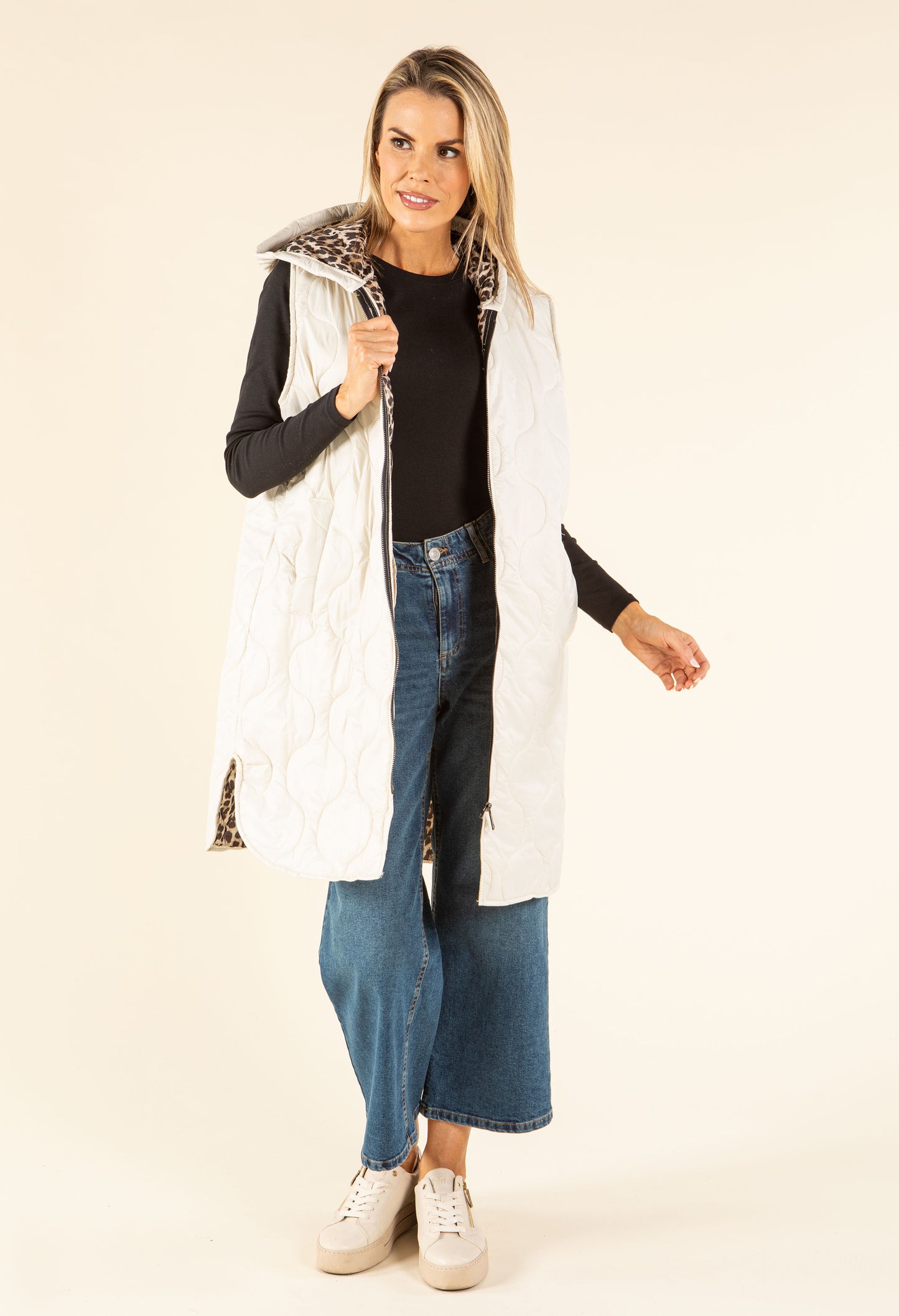 Longline Quilted Gilet