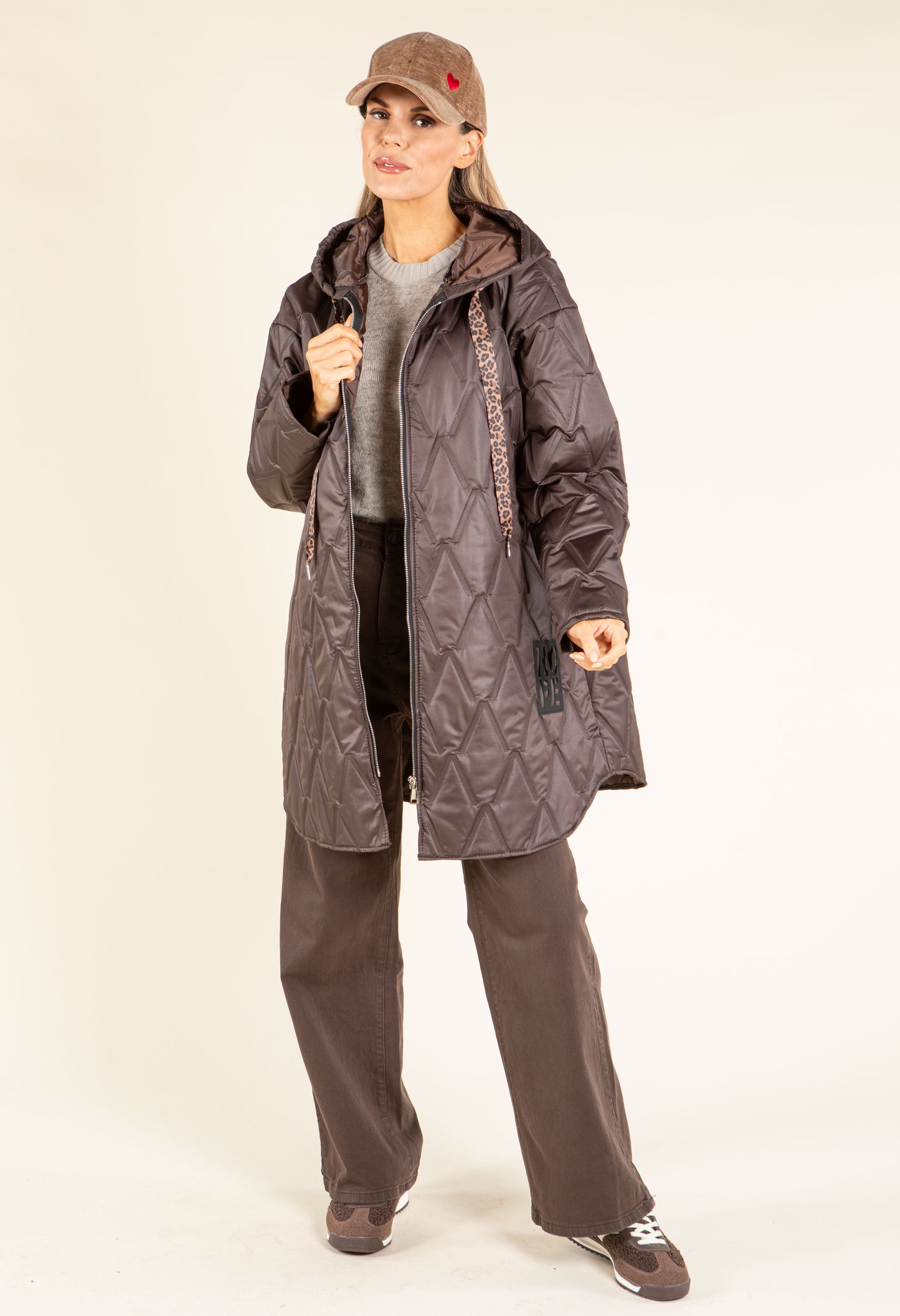 Hooded Quilted Long Jacket